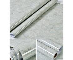 Folie, selbstklebend, glänzend Marmor Granit Look Kontakt Papier Vinyl peel-stik Counter Top Küche DIY Badezimmer Tapete (60cm x 3m)