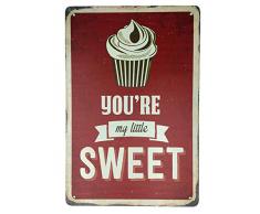 AIQIBAO Aikibao Metallschild, Wanddekoration, Vintage-Dekoration, Lebensmittel, Eiscreme, Snackes, für Küche, Zuhause, Diner, Bar, Pub, Kaffee, Retor, Kunstschild, 30,5 x 20,3 cm 203