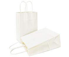 AZOWA Geschenktüten aus Kraftpapier mit Henkeln