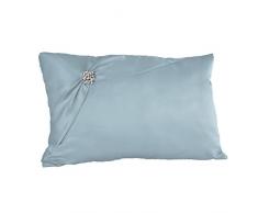 Ivy Lane Design Chantilly Kniekissen mit Spitze, elfenbeinfarben Garbo hellblau