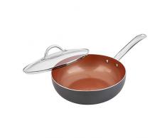 Hamilton Beach HB034 Wok, Aluminium, 28 cm, Grau