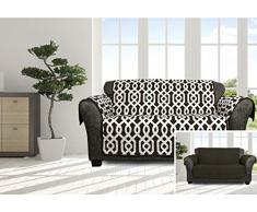 Quick Fit Ashmont Home Stuhlbezug, wendbar, wasserdicht, Mikrofaser, Grau, braun, Loveseat Cover