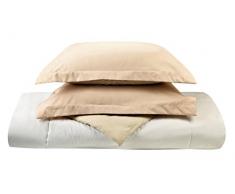 Clara Clark Daunendecke, wendbar, mit Kissenbezügen, King-Size-Bett Full/Queen Weiß/Creme