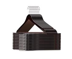 Furgle Kleiderbügel aus Holz – Kleiderbügel mit glatter Oberfläche & Rutschfester Stange – 20 Stück 20-Piece Cherry