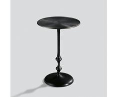 Lambert Tavolino Beistelltisch Alu-Guss Td40 Bd28 H55cm, Metall, Schwarz, One Size
