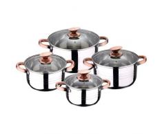 San Ignacio, Kochtopfset, Edelstahl, 8 Stück 8er-Pack Bateria Kupfer