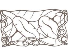 INDIGOS/Wandaufkleber-e182 hübsche Trompetenblume 80x44 cm- braun, Vinyl, 80 x 44 x 1 cm