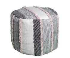 MH London Pouf, Pink und Grau, 50cm x 50cm x 40cm