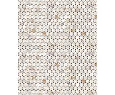 Shell Tile Kreis Muster Vinyl Kontakt Papier selbstklebend peel-stick Tapete