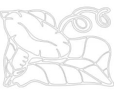 INDIGOS/Wandaufkleber-e184 hübsche Trompetenblume 80x56 cm Weiss, Vinyl, 80 x 56 x 1 cm