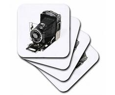 3dRose CST_20722_3 Bild Einer klassischen Vintage-Kamera mit Blasebalg Keramikfliesen-Untersetzer (4 Stück)