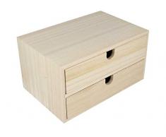 Artemio 14002157 Schubladenschrank, Holz, Beige, 24 x 16 x 13,3 cm