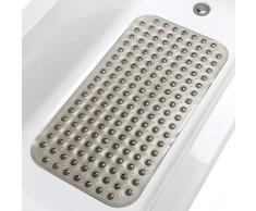 TIKE SMART Premium Badewanneneinlage - lang, extralang, Vinyl, Transparent Grau (Grau), M