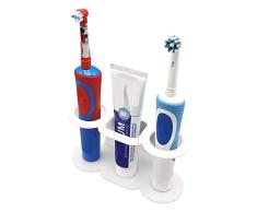 SmartProduct Selbstklebende Zahnbürstenhalter für 2 Elektrische Zahnbürste und 1 Zahnpasta, Model A