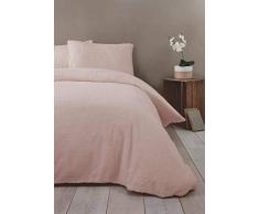 Rapport Fleece-Duvet King Teddybär luxuriös, superweich, warm, Bettbezug-Set, rosa - Soft pink, Size