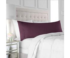 Egyptian Luxury Weiche Gebürstete Mikrofaser Körper Kissen Kissenbezüge – Hypoallergen Non-Zippered Hotel Qualität Körper Kissenbezug – 53,3 x 152,4 cm 21x60 Violett