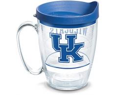 Tervis 1348034 Kentucky Wildcats Tradition Thermobecher mit Umschlag und blauem Deckel, 454 ml, transparent