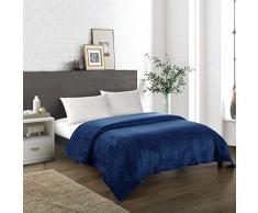 Chic Home Zahava Kuscheldecke, ultraweiches Fleece, Mikroplüsch Full/Queen Navy