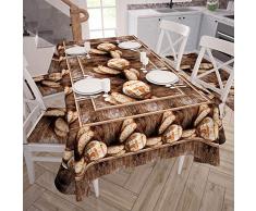 Petti Artigiani Italienische Tischdecke, schmutzabweisend, für Küchentisch 140x450 cm Pane 1