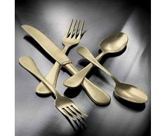 MEPRA AZC1095VI1111 Serving Fork Serviergabel Vintage Champagne, 18/10 Edelstahl beschichtet mit PVD-Titan, gold