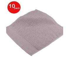 MAGILONA 10 Stück Home Hotel Baumwolle weich extra saugfähig Waschlappen Waschlappen Waschlappen Handgesicht Dicker Handtücher Restaurant grau