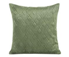 Eurofirany Kissenbezüge Kissenhüllen Couchkissenbezüge Sofakissenbezüge Dekorationskissen Doppelpack 2er Set Kopfkissenbezüge Dekokissen Sitzkissen, Schwarz + Grün, 45X45 cm, 2