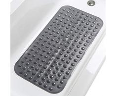 TIKE SMART Premium Badewanneneinlage - lang, extralang, Vinyl, Opak Grau (Grau), M