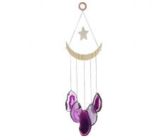rockcloud Achat Sliced Geoden Windspiel Home Garten Dekoration Figur Star&Moon-Purple