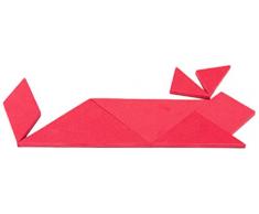 First4magnets R-1 Roten pädagogische Tangram - Logik-Puzzle & Mathe-Spiel (1 Packung), silver, 25 x 10 x 3 cm