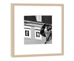 COGNOSCO - Fotografie im Holzrahmen: Hans-Albers-Platz Reeperbahn Hamburg - Fotodruck - Format 27 x 27 cm - Rahmenfarbe beige - Hochwertiges Wandbild, Geschenkidee oder Souvenir aus der Hansestadt