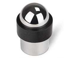 Sotech 2 x SO-TECH® Bodentürstopper POLL echt Edelstahl poliert massiv Ø 35 mm Türstopper mit Schwerlastdübel für schwere Türen geeignet