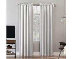 Sun Zero Oslo Vorhang, Blickdicht, 100 % Blickdicht 52 x 84 Panel Pearl