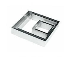 DECORA 0063793 TORTENRING QUADRATISCH AUS Edelstahl 10X10X4,5 H cm