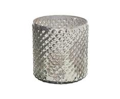 Serene Räume Living Antik Silber Hobnail Vase, mittel – Schöne Quecksilber Glas in einer Vase, 12,7 cm im Durchmesser Ø & 12,7 cm hoch