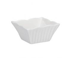 PORCELLANA Terrine Schüssel viereckig cm 6,5, Porzellan, Mehrfarbig, 0,1 x 0,1 x 0,1 cm