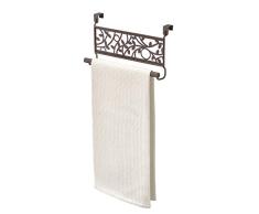 InterDesign Vine Handtuchhalter zum Hängen über den Schrank, für Küche oder Bad, Bronzefarben, Edelstahl, Braun