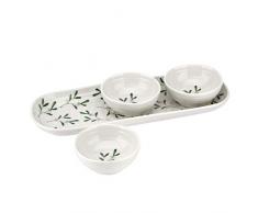 Portmeirion CPXT78856-XG Sophie Conran Garland Set mit 3 Schalen und Tablett (Amor, Mistelzweig), keramik
