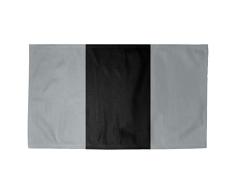 ArtVerse NFS Las Vegas Fußball Stripes Dobby Teppich (mit rutschfestem Pad), 1,5 x 0,9 m, Silber und Schwarz