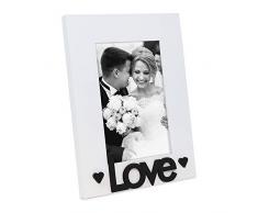 Isaac Jacobs Holz Sentiments Love Bilderrahmen, Foto-Geschenk für geliebte Menschen, Familie, Display auf Tischplatte, Schreibtisch 4x6 weiß