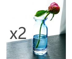 S1EGAN 37197 Glasvase 6 Set of 2 blau