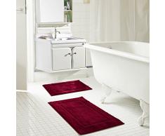RT Designer Collection Bad-Teppiche (Set von 2), 100% Polyester, burgund