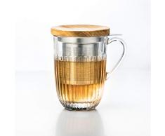 La Rochere 6404.01_500 Teetasse und Filter, Glas, transparent, ca. 400 ml