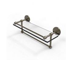 Allied Messing P1000–1 TB/16-gal-abr 40,6 cm Galerie Glas Regal mit Handtuchhalter Bar, Messing antik