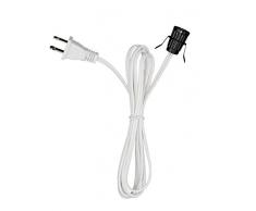 Creative Hobbies 7110A Ersatz-Lampenschnur für Weihnachtsdorf, Kürbislichter, kleine Gegenstände weiß