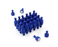 First4magnets F4MSBU-48 Blauer Kegel Magnet - Büro & Kühlschrank (12mm Durchmesser x 21mm hoch) (Packung mit 48), silver, 25 x 10 x 3 cm