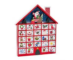 Kurt Adler C6300 Adventskalender aus Holz, mit Ornamenten, 40,6 cm