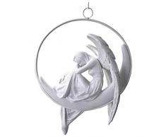 Nemesis Now Serenity White Hanging Winged Angel Decoration Engelsfigur, hängend, Weiß, Polyresin, Einheitsgröße