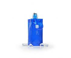 Ice-Bag 1 Flasche Wein Kühler, 6 Stück PVC, französisches Blau, 12 x 12 x 26 cm
