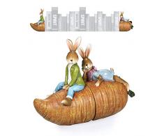 MITIME Classic Originalität Kaninchen Karotten Design Harz Buchstützen für Home Office Bibliothek Schreibtisch Organizer.