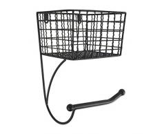 Home Traditions Rustikal Wandhalterung Gewebe Rolle Spender Korb für Badezimmer, Schwarz, Toilettenpapierhalter